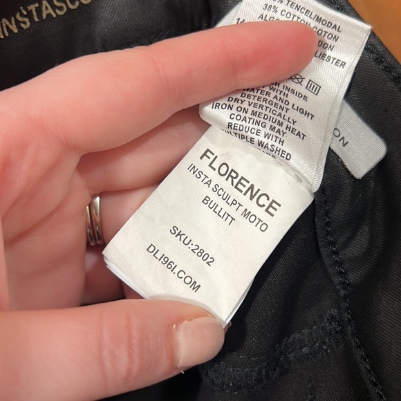 DL1961 DL Pro 360 Comfort Florence Instasculpt Moto Black Skinny Pants - Picture 10 of 11